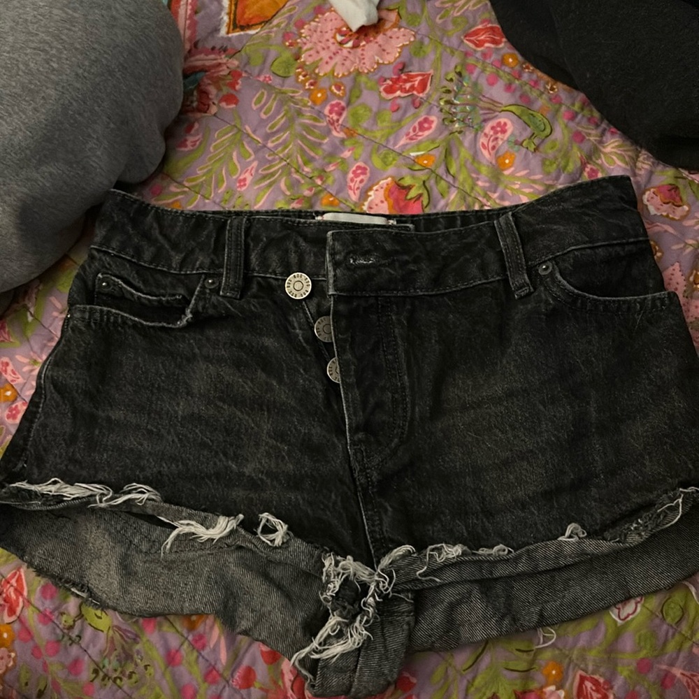 Black urban outfitters jean shorts